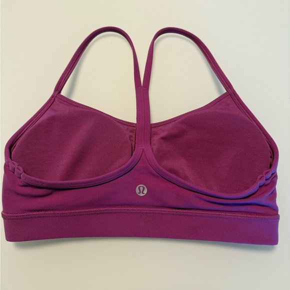Lululemon Athletics Flow Y Nulu Bra Fuschia Size 6 - Picture 3 of 7